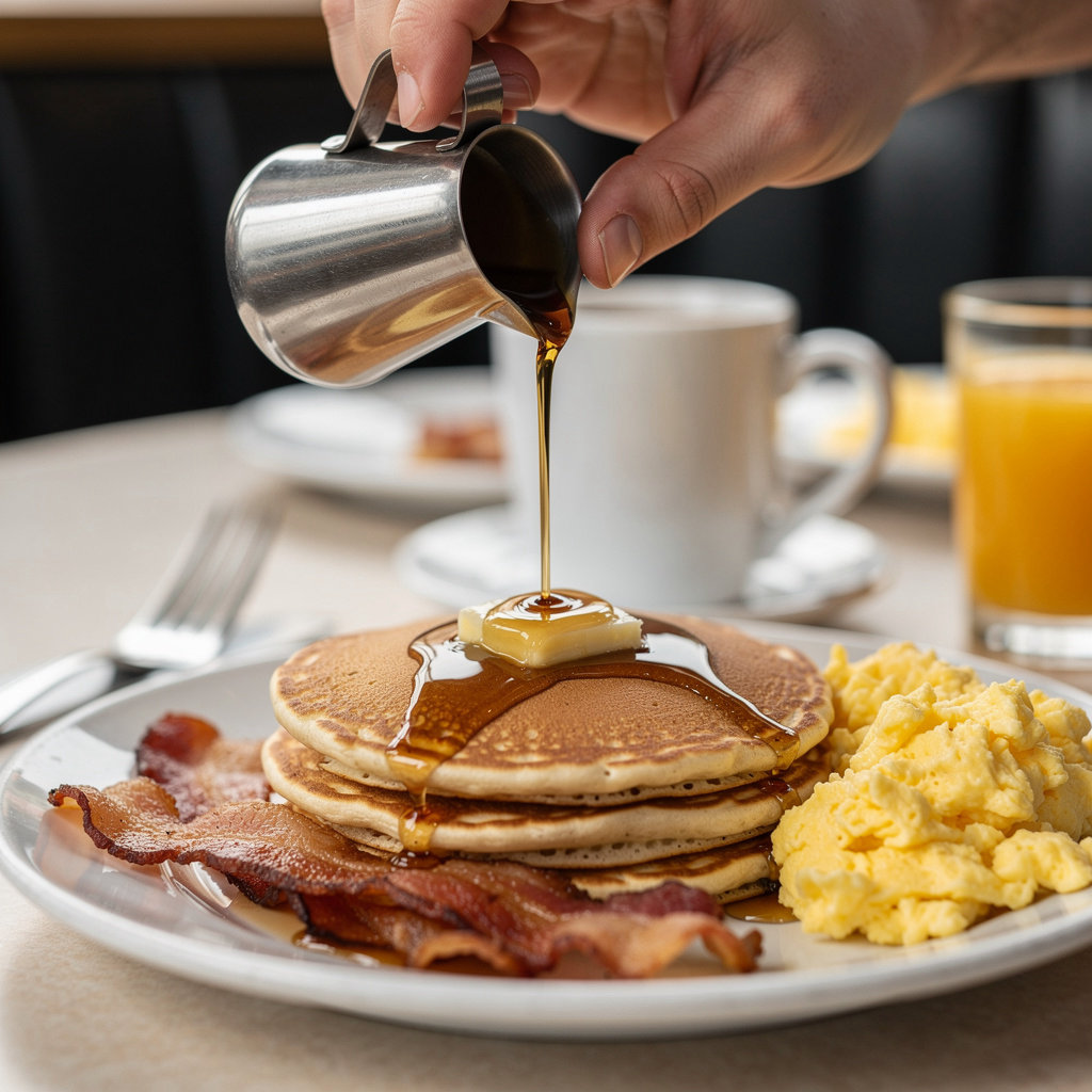 COOPER TOWN DINER breakfast favorites including pancakes, eggs, and bacon served fresh daily in NYC